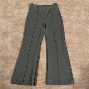 Quince Ultra-Stretch Ponte Flare Leg Pants Charcoal Size Medium